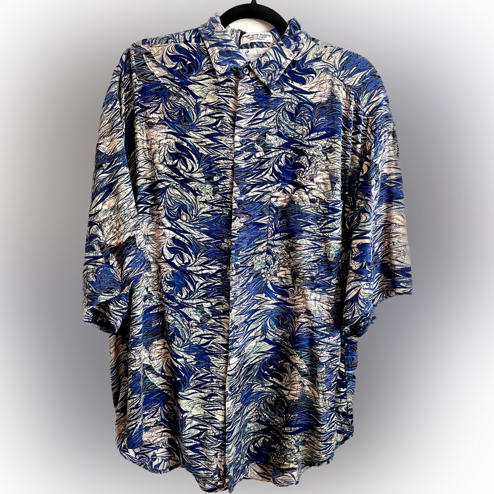 90s Vintage Goouch Rayon Abstract Oversized Fit Shirt